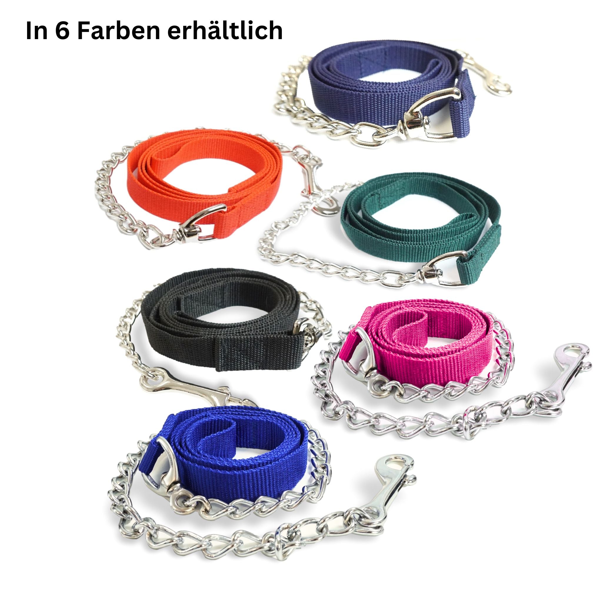 Führkette für Pferde mit Handschlaufe, Länge 2,10 m